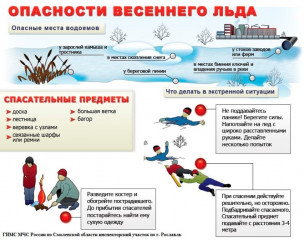 инспекторский участок в г. Рославль ГИМС МЧС России по Смоленской области информирует об опасностях весеннего льда - фото - 1