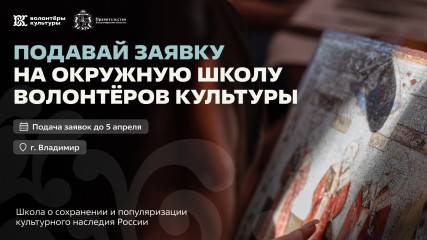 сохраним культурное наследие: открыт приём заявок на окружную школу волонтёров культуры во Владимире - фото - 1